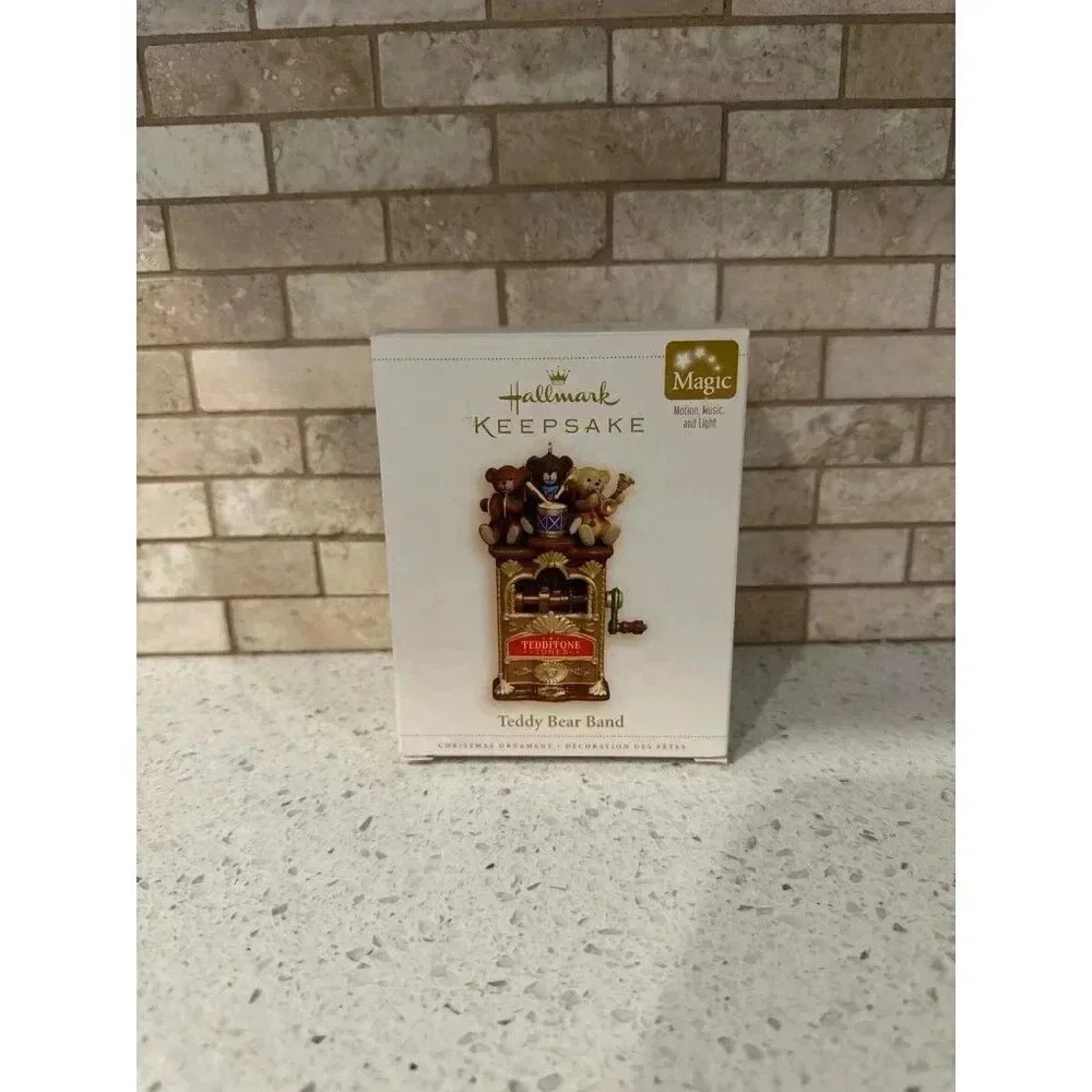 Hallmark Teddy Bear Band Ornament Motion Music Keepsake